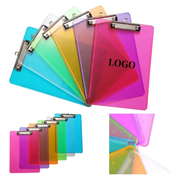 Clear A4 Plastic Clipboard With Document Holder - Clear A4 Plastic Clipboard With Document Holder - Image 0 of 3