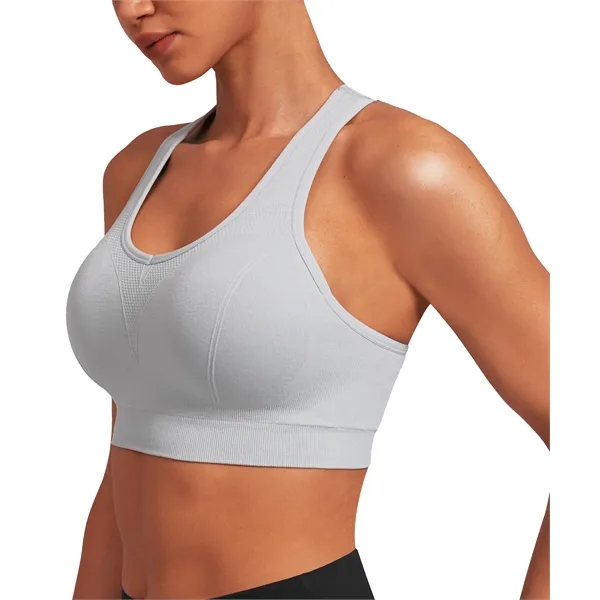 Strappy Sports Bra for Women - Padded Seamless Support - Strappy Sports Bra for Women - Padded Seamless Support - Image 2 of 3