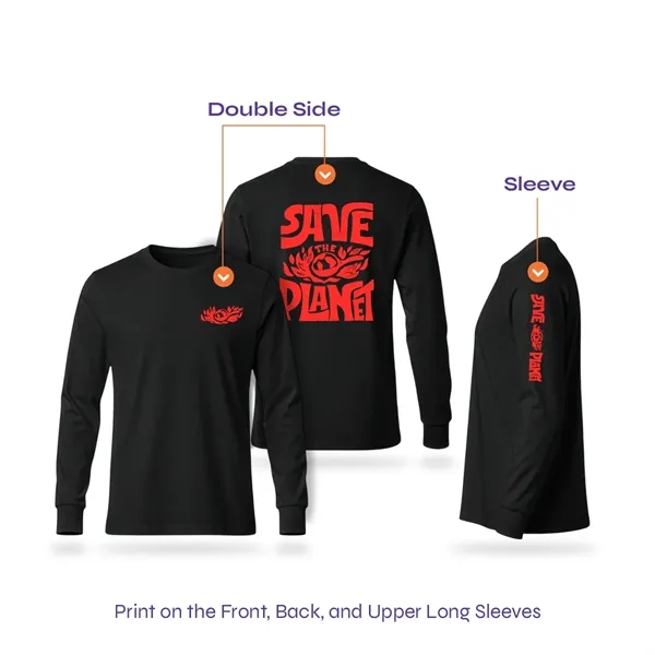Full Color Sleeve T Shirt, Single and Double Side - Full Color Sleeve T Shirt, Single and Double Side - Image 2 of 5