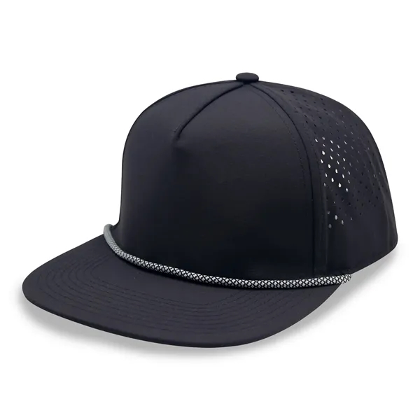 5 Panel Water Proof Nylon Hat w/Laser Cut Mesh Back - 5 Panel Water Proof Nylon Hat w/Laser Cut Mesh Back - Image 2 of 36