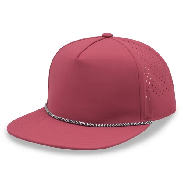 5 Panel Water Proof Nylon Hat w/Laser Cut Mesh Back - 5 Panel Water Proof Nylon Hat w/Laser Cut Mesh Back - Image 7 of 36
