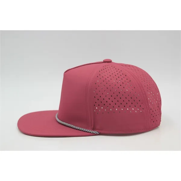 5 Panel Water Proof Nylon Hat w/Laser Cut Mesh Back - 5 Panel Water Proof Nylon Hat w/Laser Cut Mesh Back - Image 9 of 36