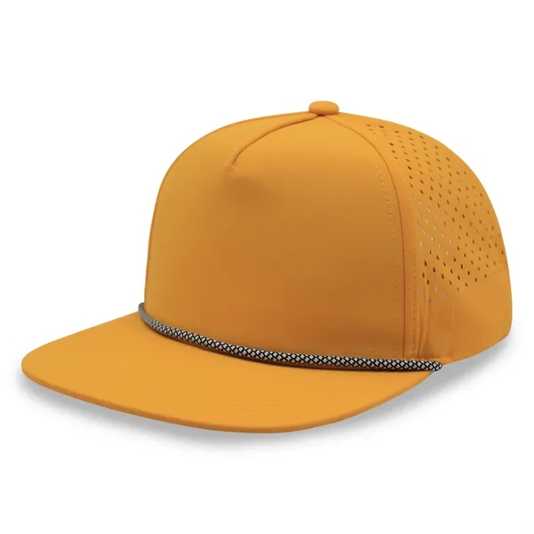 5 Panel Water Proof Nylon Hat w/Laser Cut Mesh Back - 5 Panel Water Proof Nylon Hat w/Laser Cut Mesh Back - Image 12 of 36
