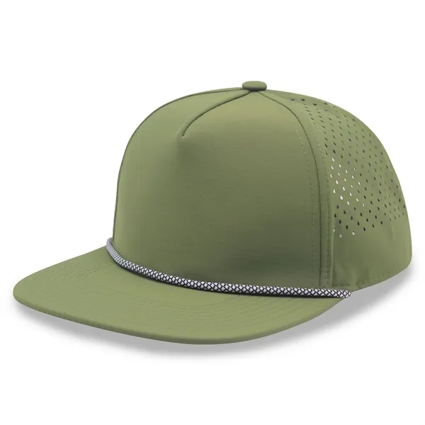 5 Panel Water Proof Nylon Hat w/Laser Cut Mesh Back - 5 Panel Water Proof Nylon Hat w/Laser Cut Mesh Back - Image 17 of 36