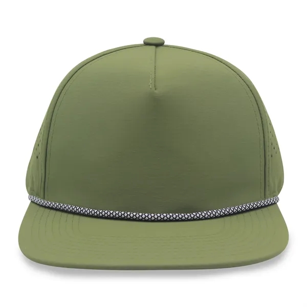 5 Panel Water Proof Nylon Hat w/Laser Cut Mesh Back - 5 Panel Water Proof Nylon Hat w/Laser Cut Mesh Back - Image 18 of 36