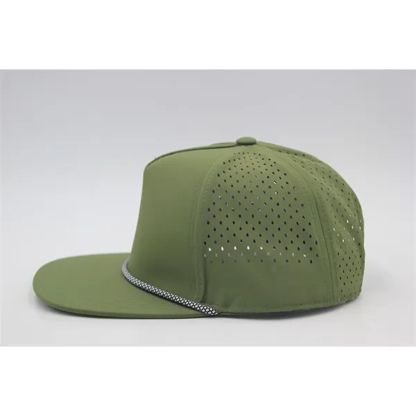 5 Panel Water Proof Nylon Hat w/Laser Cut Mesh Back - 5 Panel Water Proof Nylon Hat w/Laser Cut Mesh Back - Image 19 of 36