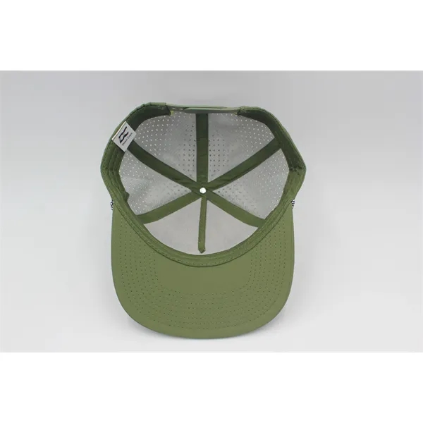 5 Panel Water Proof Nylon Hat w/Laser Cut Mesh Back - 5 Panel Water Proof Nylon Hat w/Laser Cut Mesh Back - Image 21 of 36