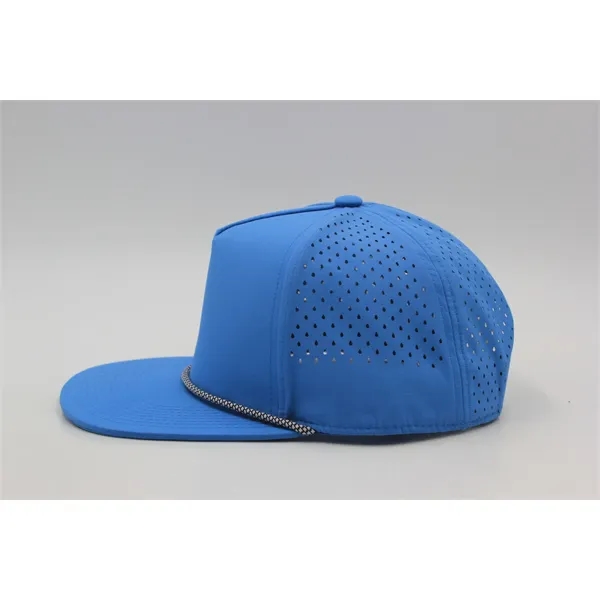 5 Panel Water Proof Nylon Hat w/Laser Cut Mesh Back - 5 Panel Water Proof Nylon Hat w/Laser Cut Mesh Back - Image 29 of 36