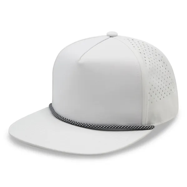 5 Panel Water Proof Nylon Hat w/Laser Cut Mesh Back - 5 Panel Water Proof Nylon Hat w/Laser Cut Mesh Back - Image 32 of 36