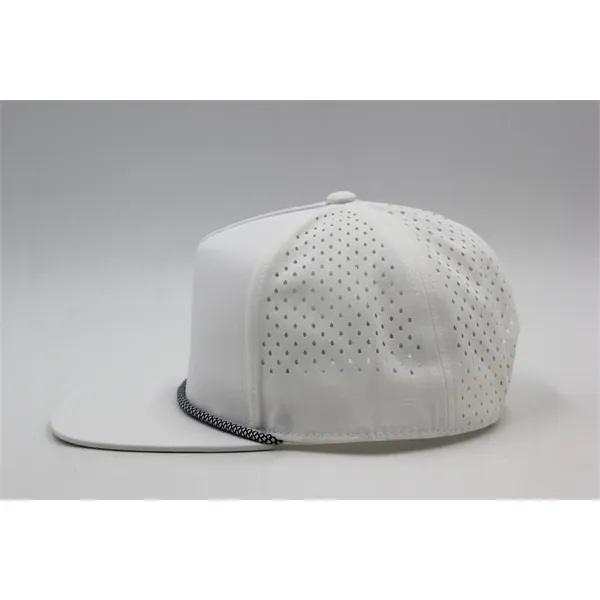 5 Panel Water Proof Nylon Hat w/Laser Cut Mesh Back - 5 Panel Water Proof Nylon Hat w/Laser Cut Mesh Back - Image 34 of 36