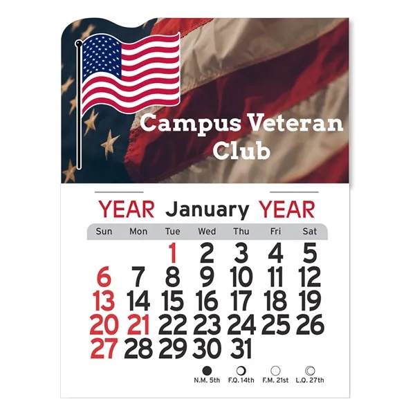 Adhesive Peel-N-Stick® Calendar - American Flag - Adhesive Peel-N-Stick® Calendar - American Flag - Image 0 of 4