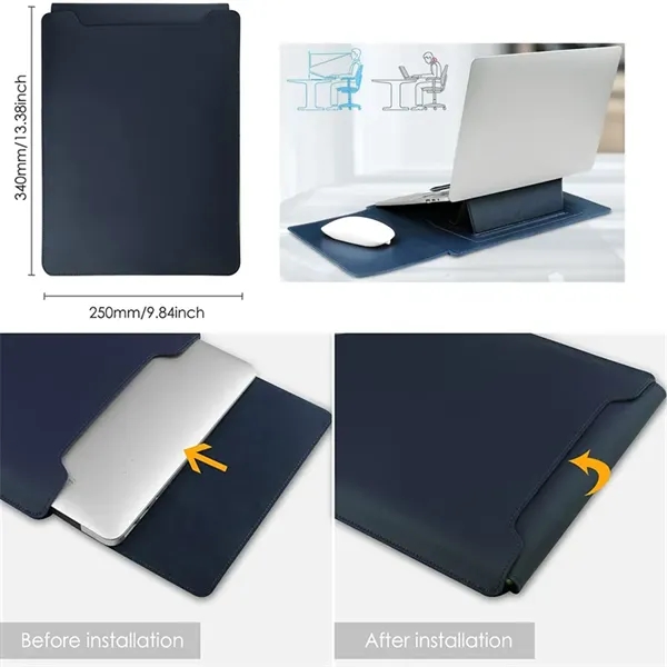 Versatile 13/13.3 Inch PU Leather Laptop Sleeve - Versatile 13/13.3 Inch PU Leather Laptop Sleeve - Image 1 of 3