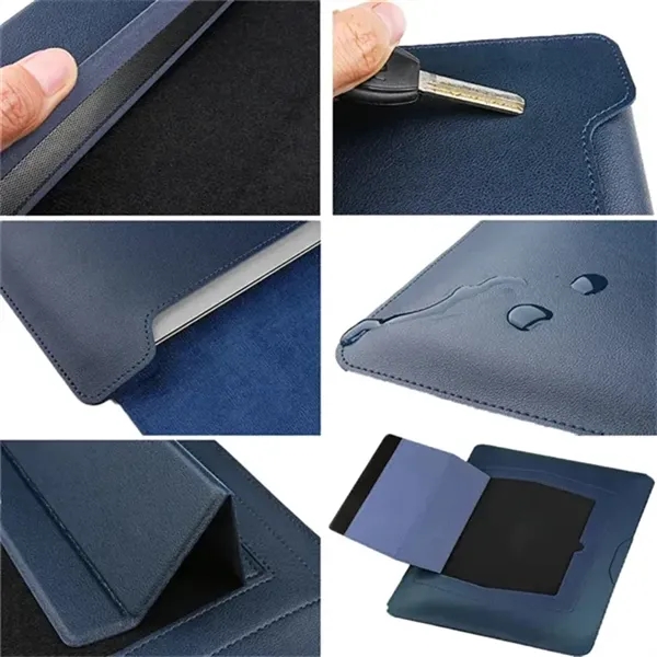 Versatile 13/13.3 Inch PU Leather Laptop Sleeve - Versatile 13/13.3 Inch PU Leather Laptop Sleeve - Image 2 of 3