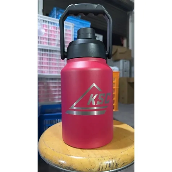 64/128oz Insulated Double-Wall Handle Vacuum Water Bottle - 64/128oz Insulated Double-Wall Handle Vacuum Water Bottle - Image 2 of 4
