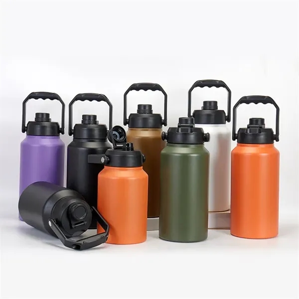64/128oz Insulated Double-Wall Handle Vacuum Water Bottle - 64/128oz Insulated Double-Wall Handle Vacuum Water Bottle - Image 1 of 4