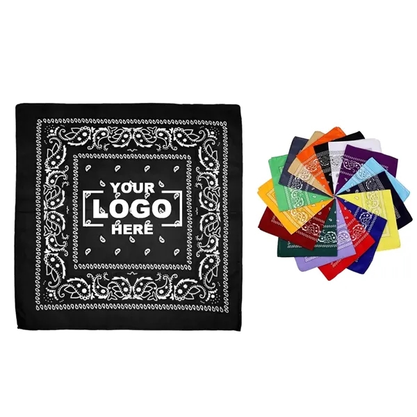 Polyester Paisley Bandana Headwear - Polyester Paisley Bandana Headwear - Image 0 of 4