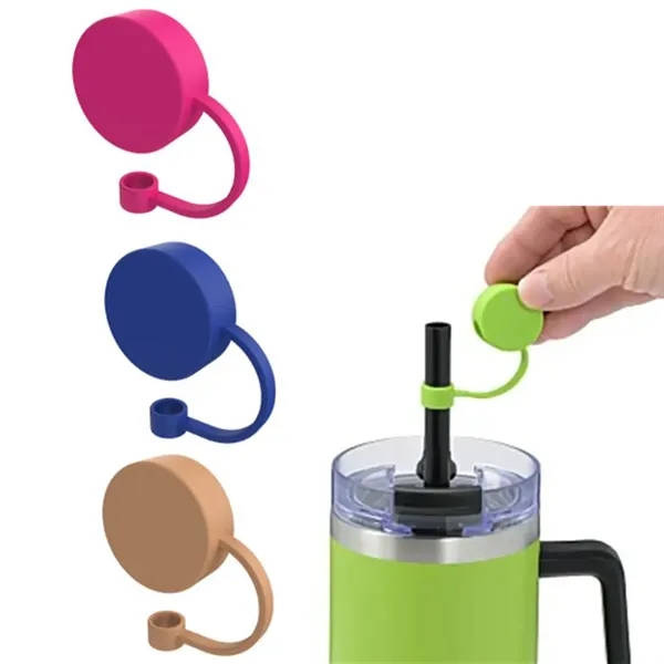 Silicone Straw Cover Cap - Silicone Straw Cover Cap - Image 2 of 3
