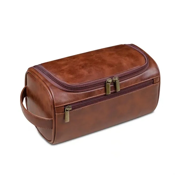 Custom Vintage PU Toiletry Bag
