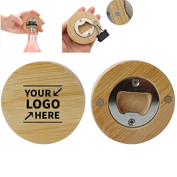 Bamboo Magnetic Bottle Opener