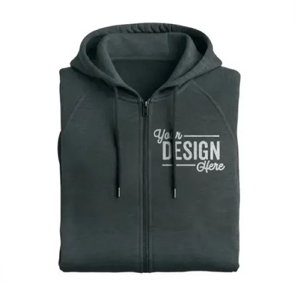 Allmade Women's Organic CVC Fleece Full-Zip Hoodie - Allmade Women's Organic CVC Fleece Full-Zip Hoodie - Image 3 of 4