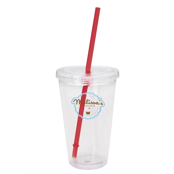 Good Value™ Clear Tumbler with Colored Lid - 18 oz. - Good Value™ Clear Tumbler with Colored Lid - 18 oz. - Image 11 of 29