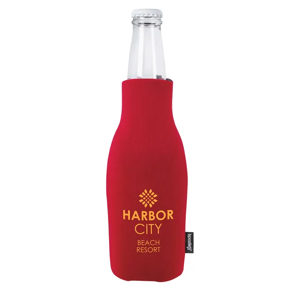 Koozie® Zip-Up Bottle Cooler with Opener - Koozie® Zip-Up Bottle Cooler with Opener - Image 1 of 4