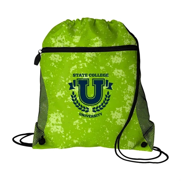 Good Value™ Distressed Printed Mesh Pocket Drawcord - Good Value™ Distressed Printed Mesh Pocket Drawcord - Image 0 of 2