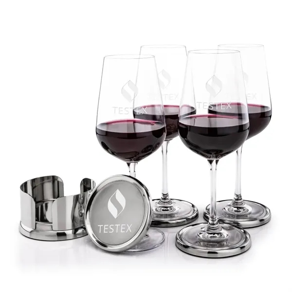 Baldoni Coasters & Laurent Wine Set