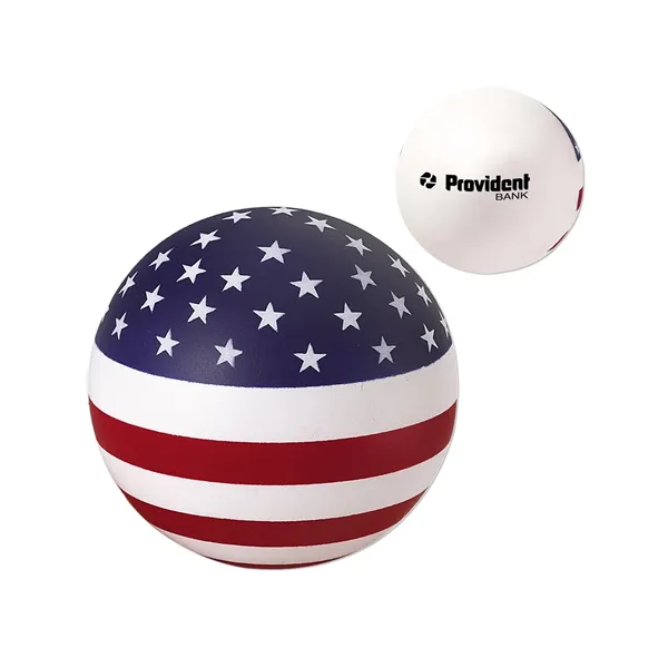 Stars and Stripes Patriotic Round Stress Ball - Stars and Stripes Patriotic Round Stress Ball - Image 0 of 1