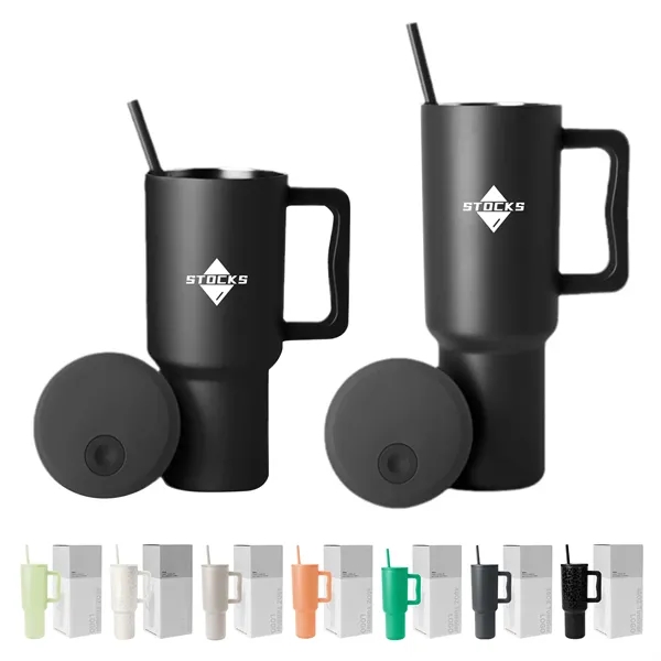 40 oz Insulated Tumbler with Handle  Straw Lid Trek Series