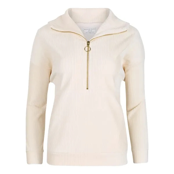 Boxercraft Women's Manchester Corded Quarter-Zip Pullover
