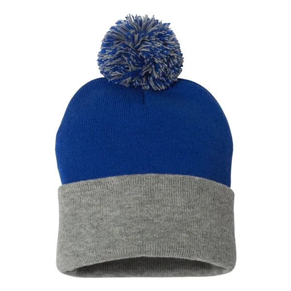 Sportsman 12" Pom-Pom Cuffed Beanie - Sportsman 12" Pom-Pom Cuffed Beanie - Image 45 of 48
