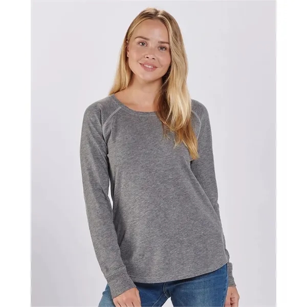 Boxercraft Women's Solid Preppy Patch Long Sleeve T-Shirt