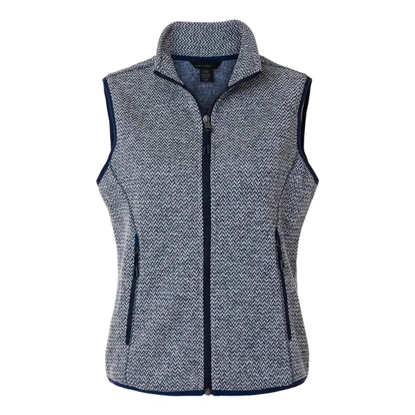 North End Women's Jasper Jacquard Fleece Vest - North End Women's Jasper Jacquard Fleece Vest - Image 3 of 6