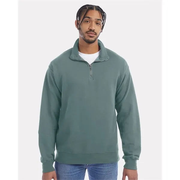 ComfortWash by Hanes Unisex Garment-Dyed Quarter-Zip Swea...