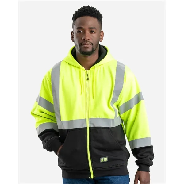 Berne Apparel Men's Hi-Vis Class 3 Color Block Full-Zip H... - Berne Apparel Men's Hi-Vis Class 3 Color Block Full-Zip H... - Image 0 of 1