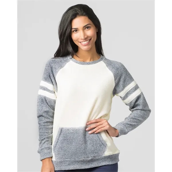 Boxercraft Women's Cozy Contrast Fleece Crewneck Pullover - Boxercraft Women's Cozy Contrast Fleece Crewneck Pullover - Image 0 of 4
