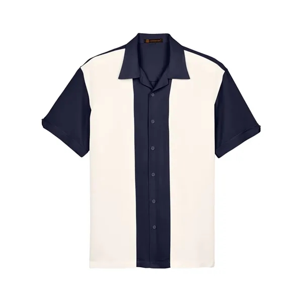 Harriton Men's Two-Tone Camp Shirt - Harriton Men's Two-Tone Camp Shirt - Image 5 of 6
