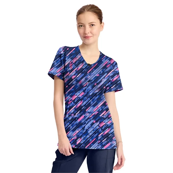 Infinity - Women's 3-Pocket Round Neck Print Top - Infinity - Women's 3-Pocket Round Neck Print Top - Image 5 of 7