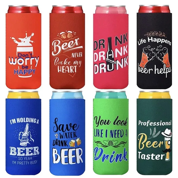 Custom Logo Neoprene 12oz Can Insulators Beverage Coolers - Custom Logo Neoprene 12oz Can Insulators Beverage Coolers - Image 0 of 4