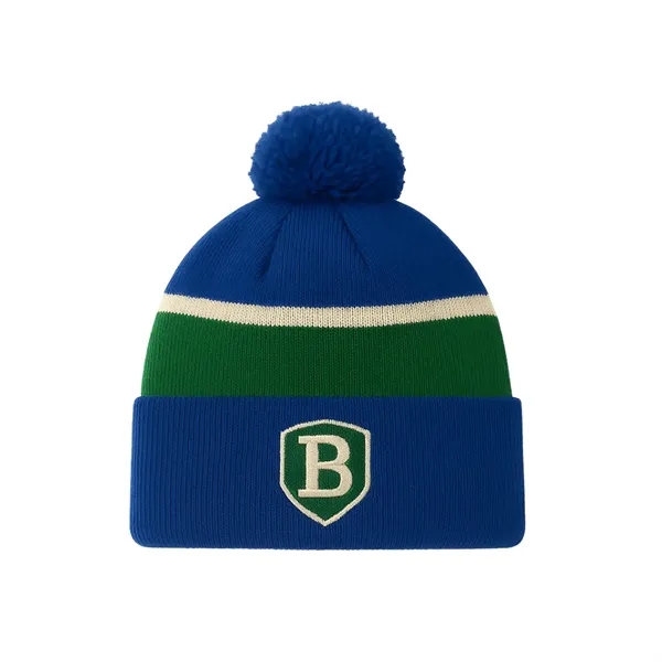 Jacquard Knit Beanie 100% Acrylic with Custom Designs - Jacquard Knit Beanie 100% Acrylic with Custom Designs - Image 2 of 9