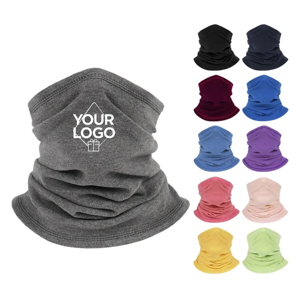 Adult Kids Fleece Neck Gaiter Warm Winter Outdoor Face Scarf - Adult Kids Fleece Neck Gaiter Warm Winter Outdoor Face Scarf - Image 0 of 12