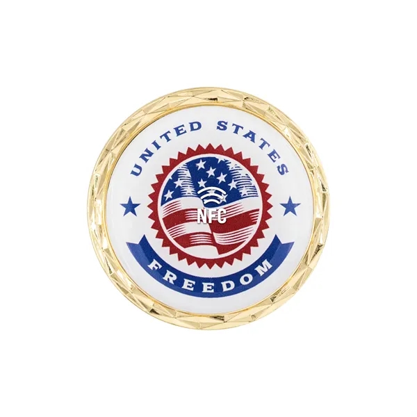 NFC Challenge Coin w/ Diamond Border (2") - NFC Challenge Coin w/ Diamond Border (2") - Image 12 of 15