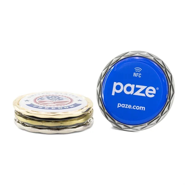 NFC Challenge Coin w/ Diamond Border (2") - NFC Challenge Coin w/ Diamond Border (2") - Image 0 of 15