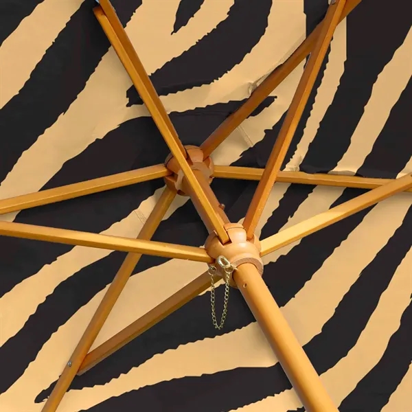 7' Wood Market Umbrella Kit Double-Sided (Dye Sublimation) - 7' Wood Market Umbrella Kit Double-Sided (Dye Sublimation) - Image 2 of 2