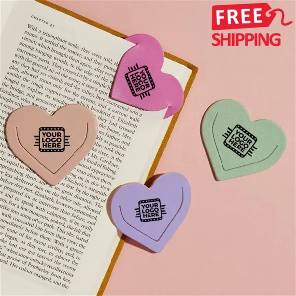 PU Leather Heart Corner Bookmark for Reading Books - PU Leather Heart Corner Bookmark for Reading Books - Image 0 of 24