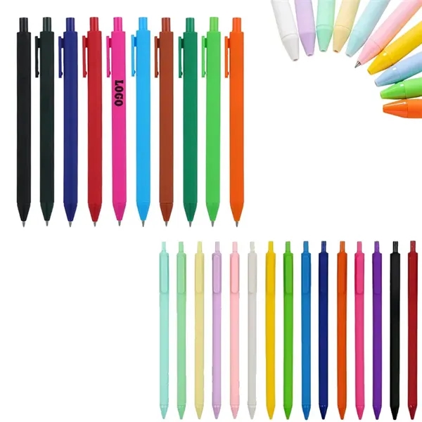 Macaron-colored Plastic Ballpoint Pen - Macaron-colored Plastic Ballpoint Pen - Image 0 of 1