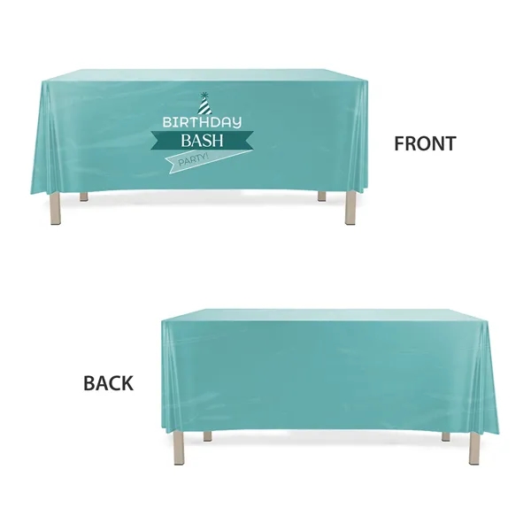 10' x 6.5' Custom Plastic Rectangular Table Cover - 10' x 6.5' Custom Plastic Rectangular Table Cover - Image 2 of 5