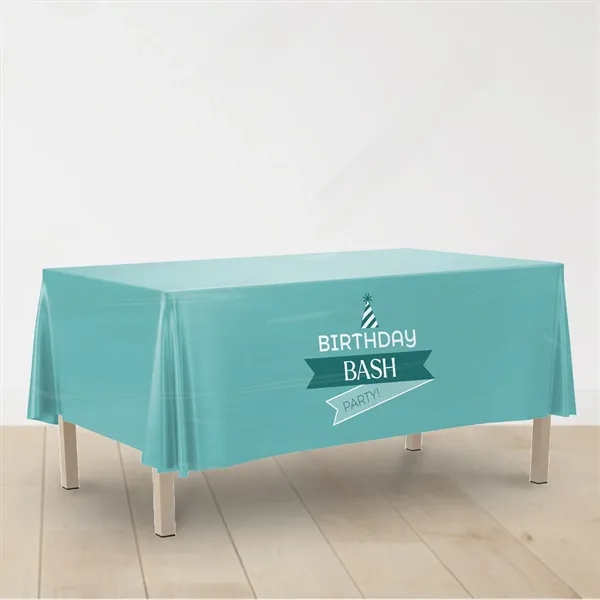 10' x 6.5' Custom Plastic Rectangular Table Cover - 10' x 6.5' Custom Plastic Rectangular Table Cover - Image 3 of 5