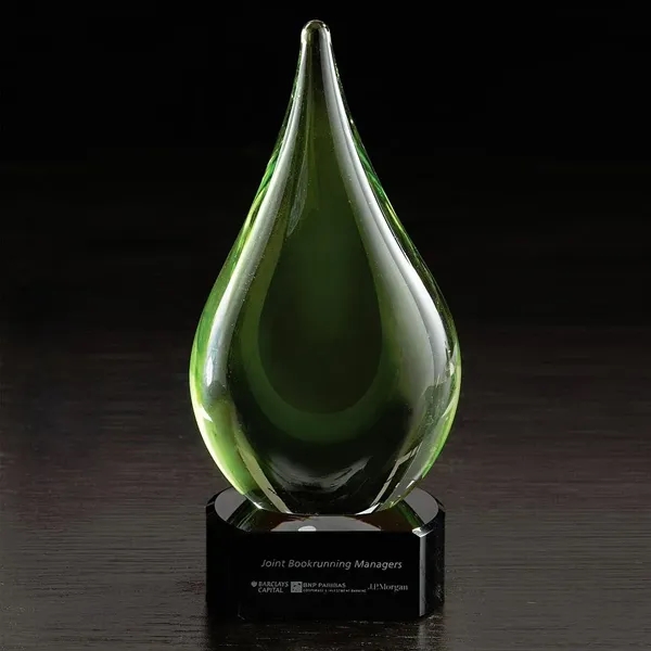 Fusion Art Glass Award w/ Black Base
